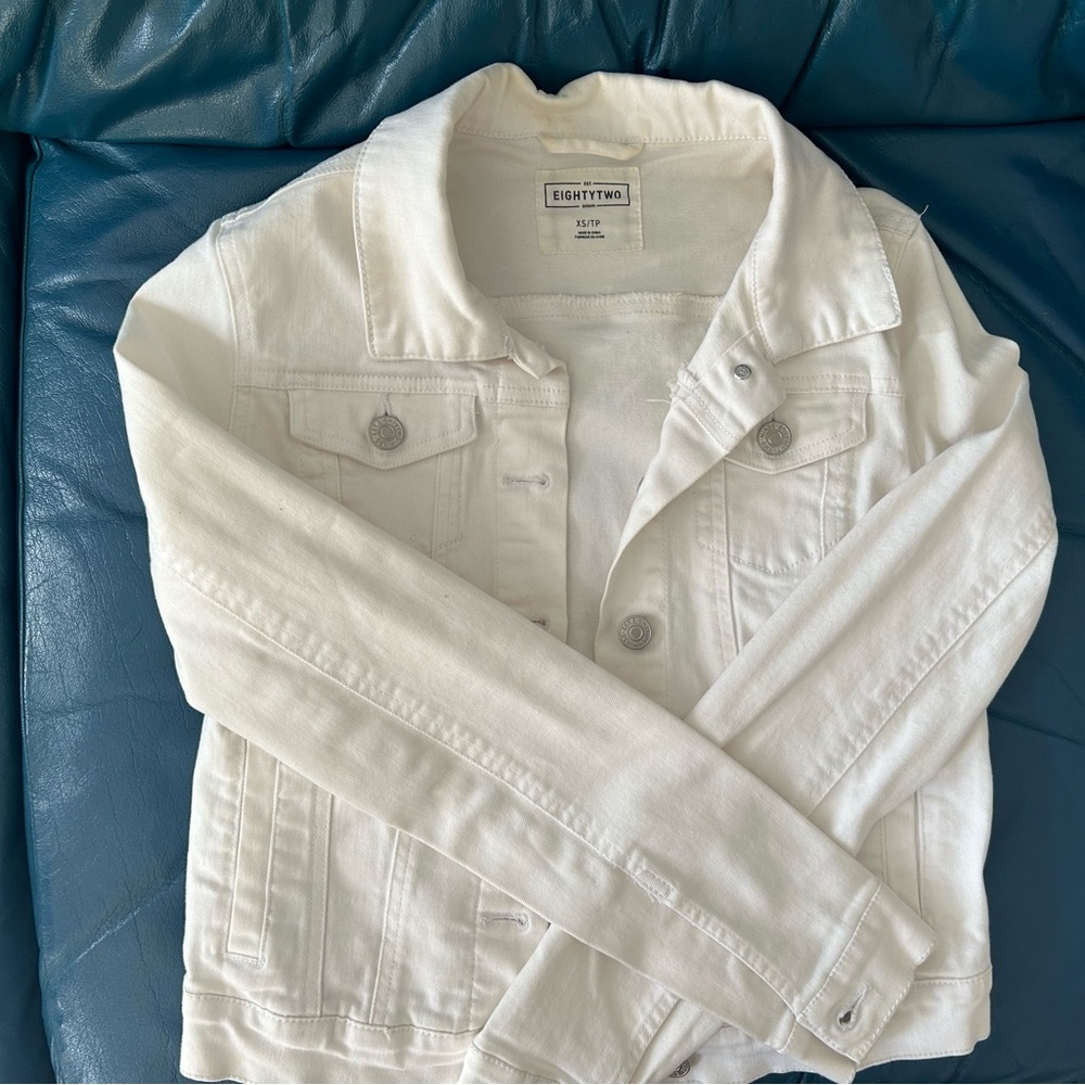 White summer denim jacket